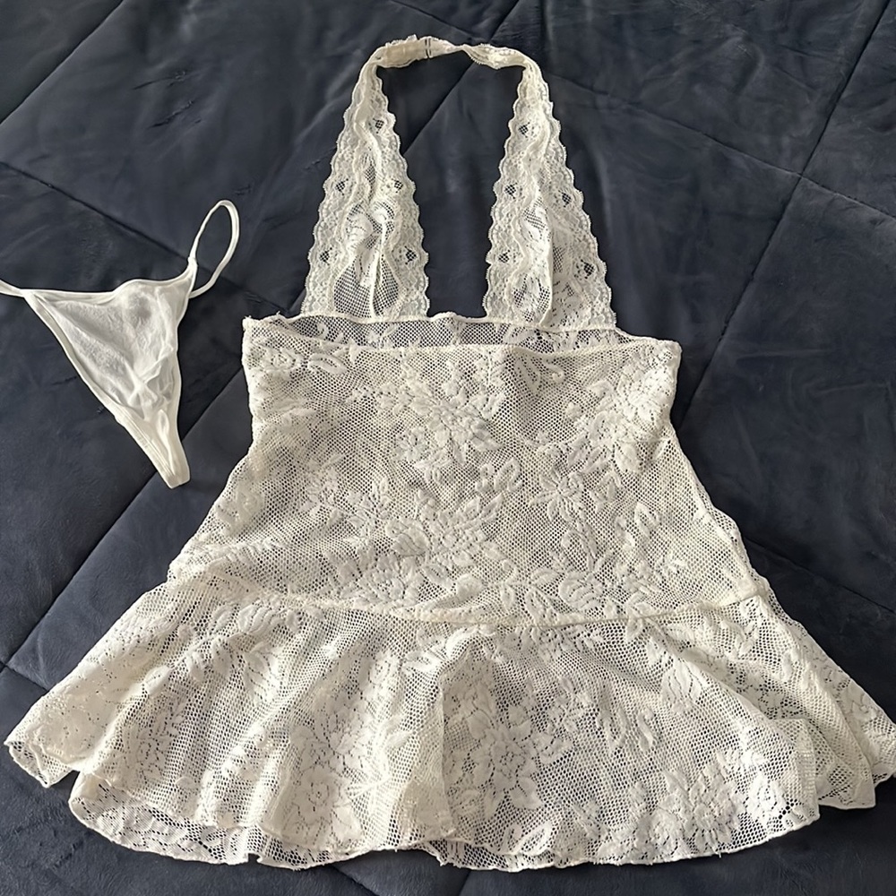 Vintage Victorias Secret Bridal Lingerie Set XS